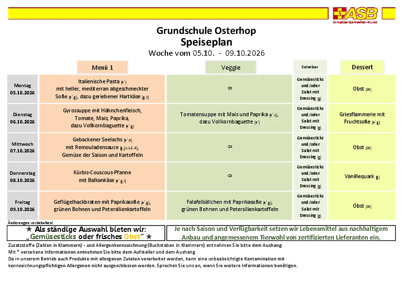 Speiseplan